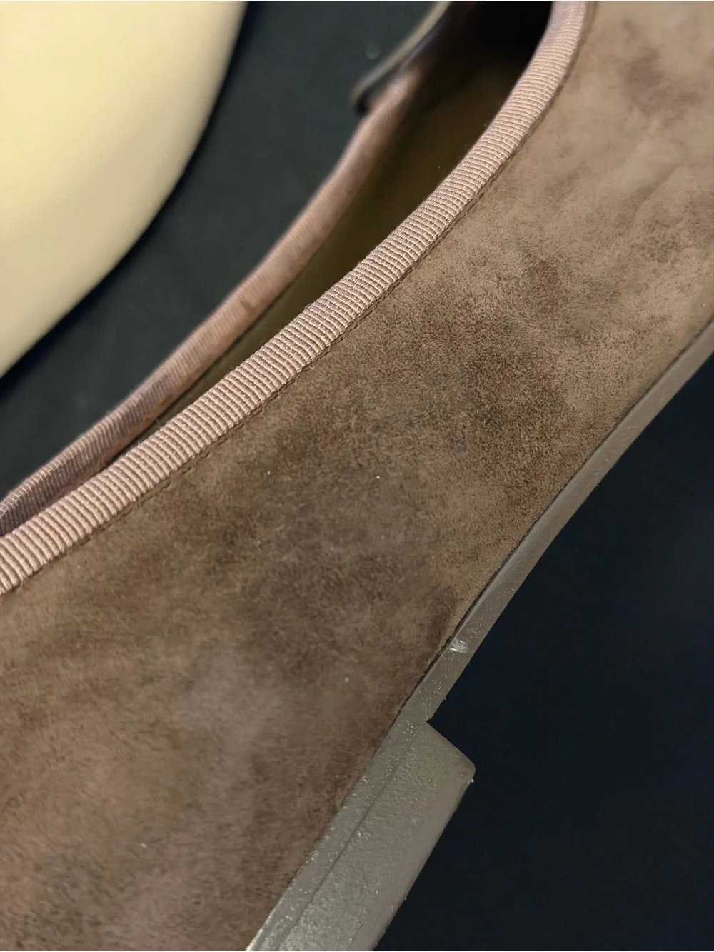 Taupe Suede Ballet Flats